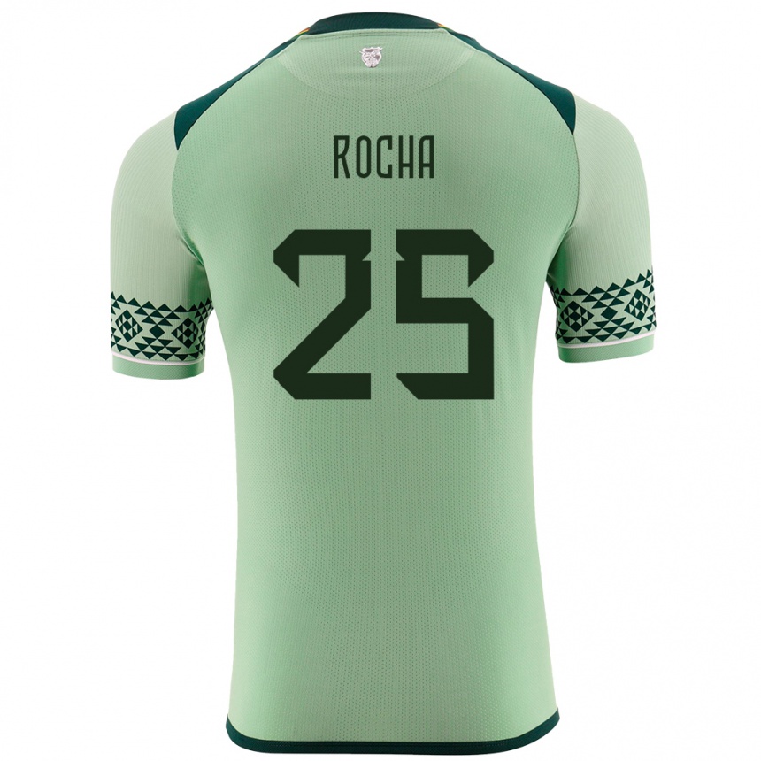 Men Football Bolivia Yomar Rocha #25 Light Green Home Jersey 24-26 T-Shirt Australia