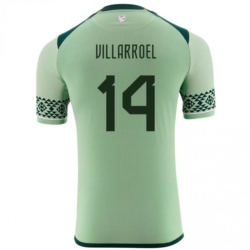 Men Football Bolivia Moisés Villarroel #14 Light Green Home Jersey 24-26 T-Shirt Australia