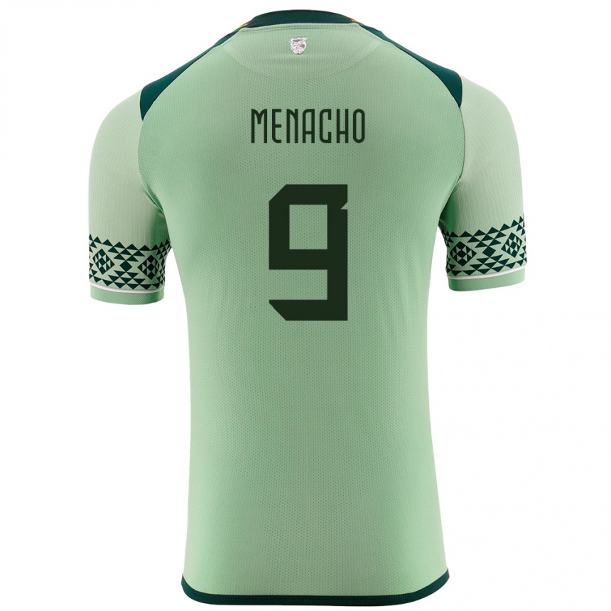 Men Football Bolivia Cesar Menacho #9 Light Green Home Jersey 24-26 T-Shirt Australia