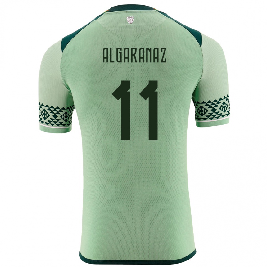 Men Football Bolivia Carmelo Algarañaz #11 Light Green Home Jersey 24-26 T-Shirt Australia