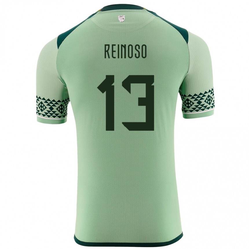 Men Football Bolivia Jair Reinoso #13 Light Green Home Jersey 24-26 T-Shirt Australia