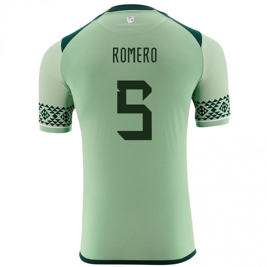 Men Football Bolivia César Romero #5 Light Green Home Jersey 24-26 T-Shirt Australia