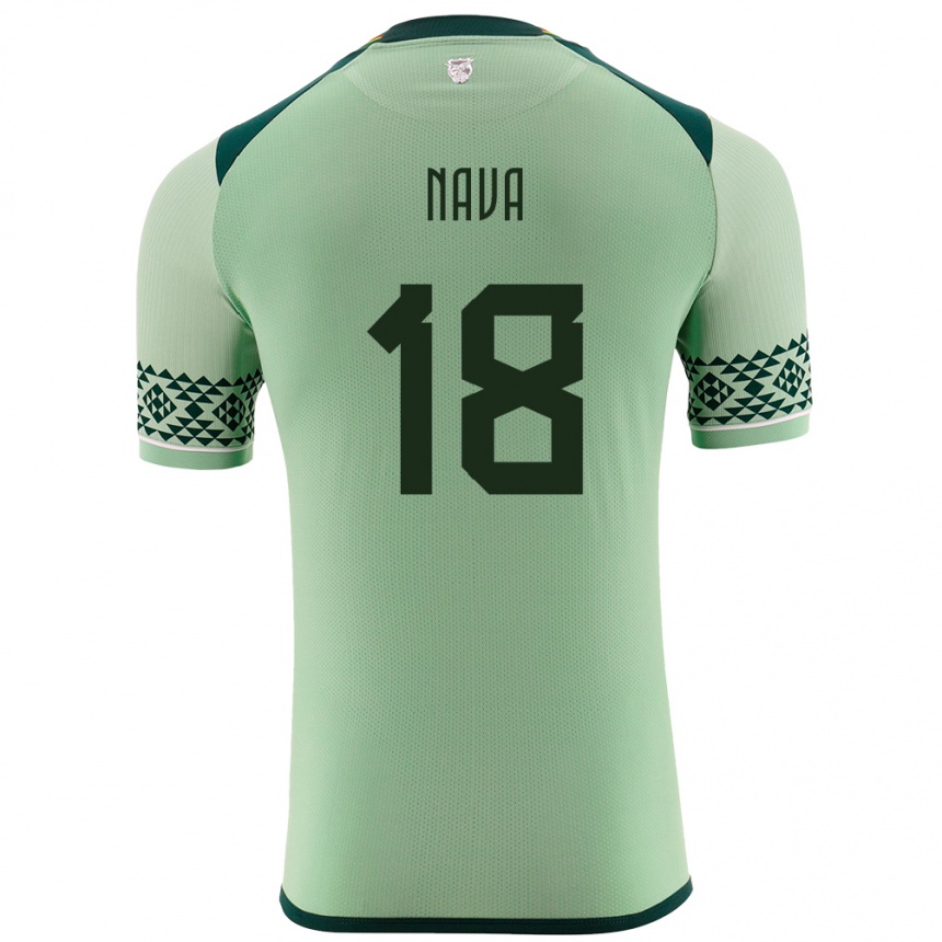 Men Football Bolivia Fernando Nava #18 Light Green Home Jersey 24-26 T-Shirt Australia