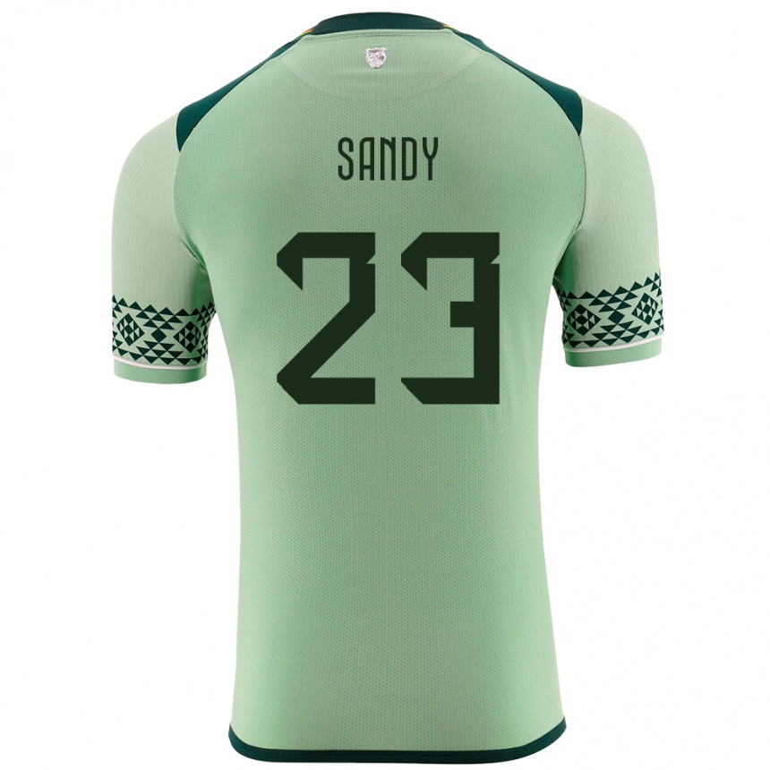 Men Football Bolivia Daniel Sandy #23 Light Green Home Jersey 24-26 T-Shirt Australia