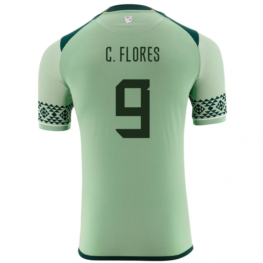 Men Football Bolivia Cesar Flores #9 Light Green Home Jersey 24-26 T-Shirt Australia