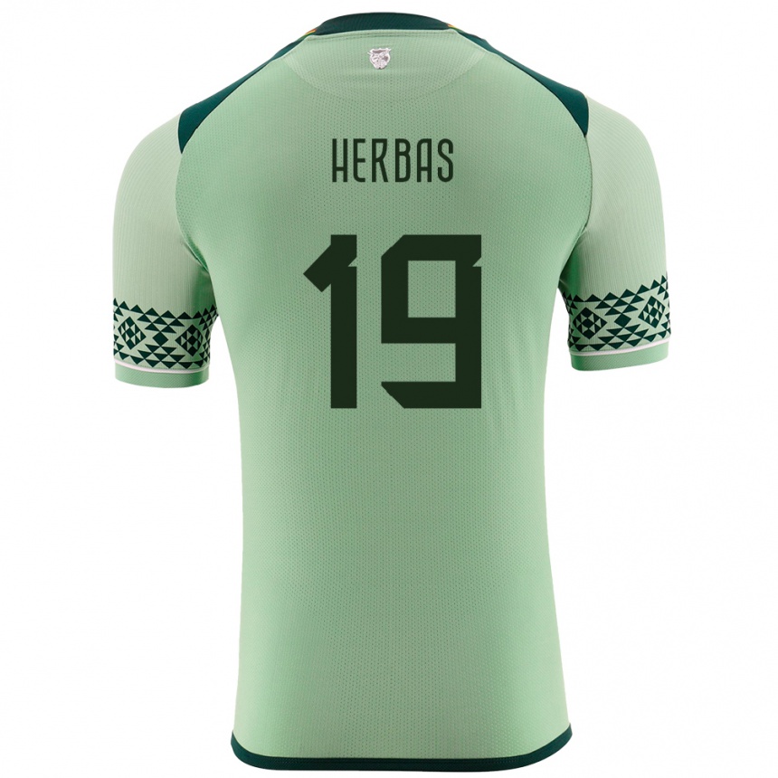 Men Football Bolivia Alan Herbas #19 Light Green Home Jersey 24-26 T-Shirt Australia