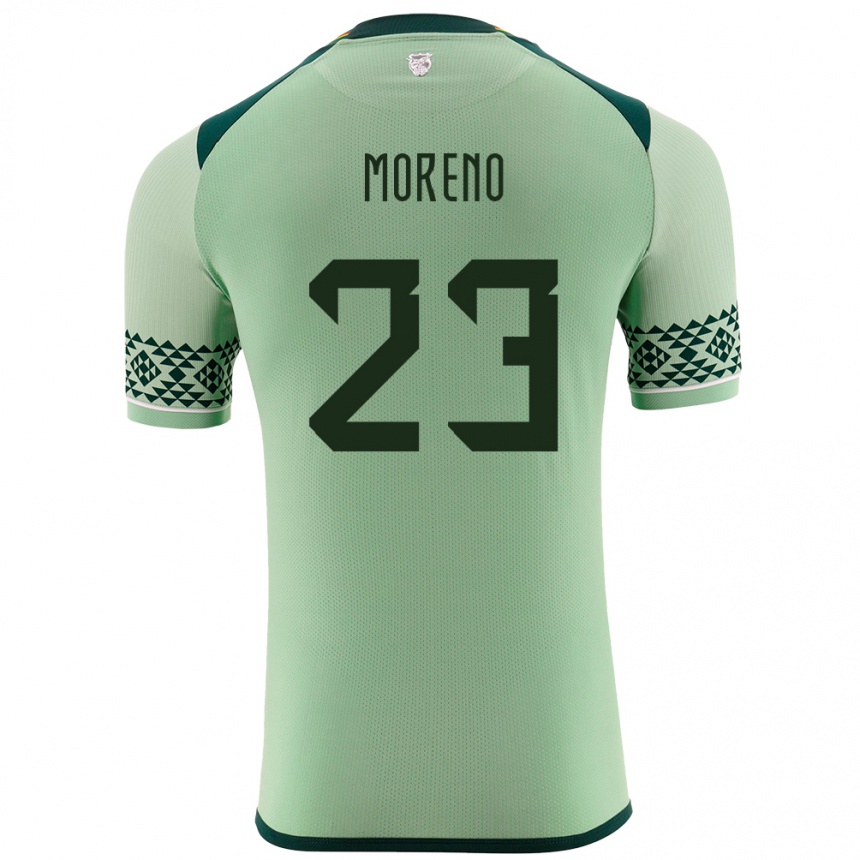 Men Football Bolivia Leonel Moreno #23 Light Green Home Jersey 24-26 T-Shirt Australia