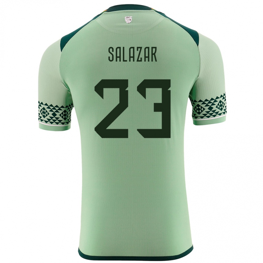 Men Football Bolivia Alba Salazar #23 Light Green Home Jersey 24-26 T-Shirt Australia