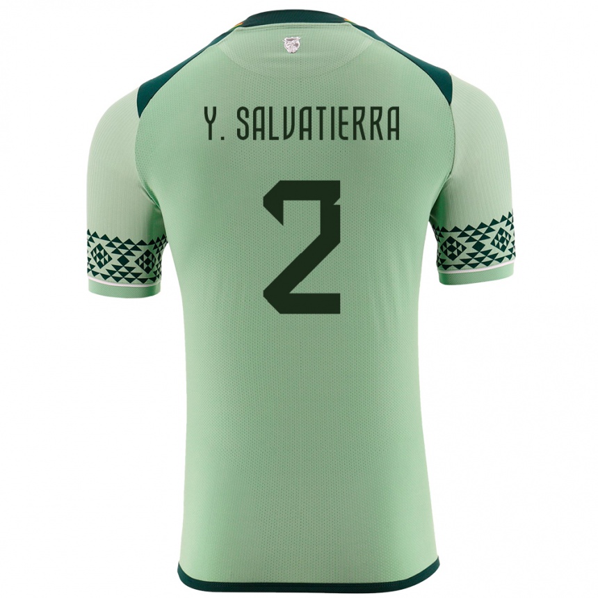 Men Football Bolivia Yuditaz Jimena Salvatierra #2 Light Green Home Jersey 24-26 T-Shirt Australia