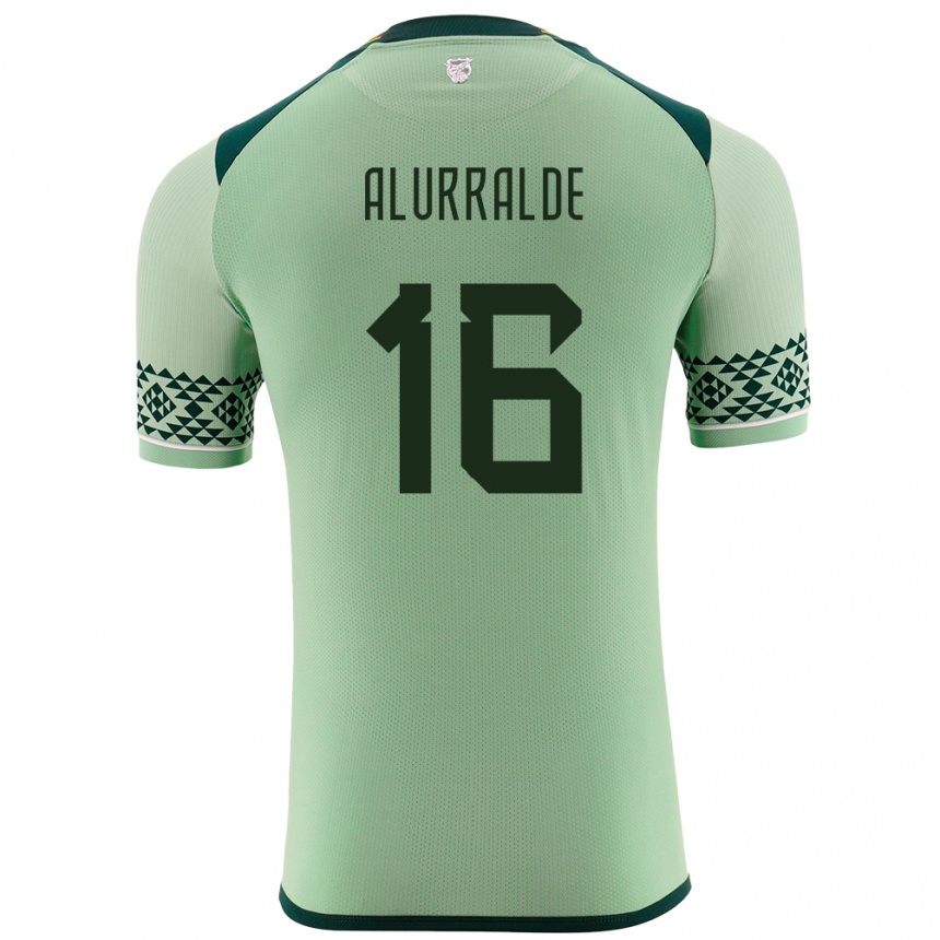 Men Football Bolivia Samantha Alurralde #16 Light Green Home Jersey 24-26 T-Shirt Australia