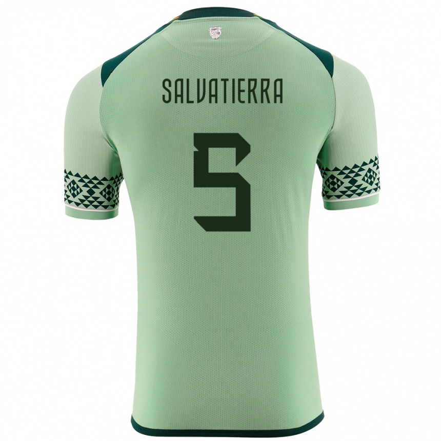 Men Football Bolivia Érika Salvatierra #5 Light Green Home Jersey 24-26 T-Shirt Australia