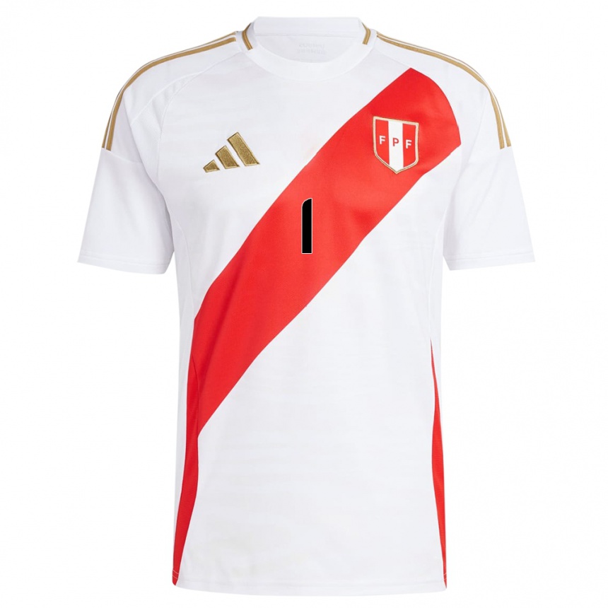 Men Football Peru Pedro Gallese #1 White Home Jersey 24-26 T-Shirt Australia