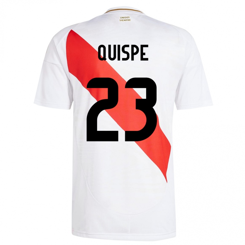 Men Football Peru Piero Quispe #23 White Home Jersey 24-26 T-Shirt Australia