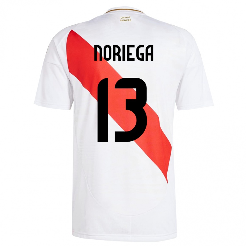 Men Football Peru Erick Noriega #13 White Home Jersey 24-26 T-Shirt Australia