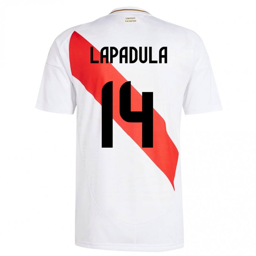 Men Football Peru Gianluca Lapadula #14 White Home Jersey 24-26 T-Shirt Australia