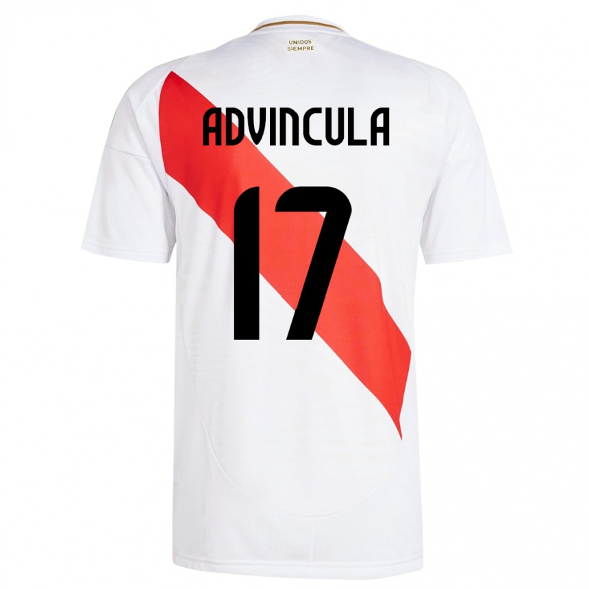 Men Football Peru Luis Advíncula #17 White Home Jersey 24-26 T-Shirt Australia