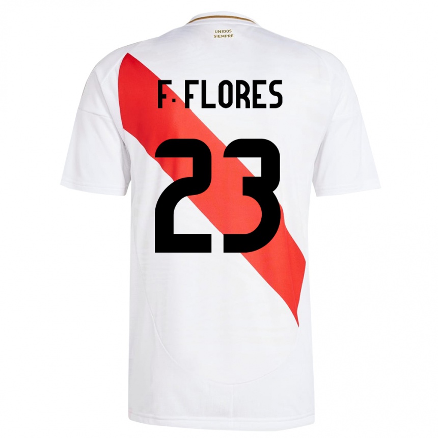 Men Football Peru Franchesco Flores #23 White Home Jersey 24-26 T-Shirt Australia