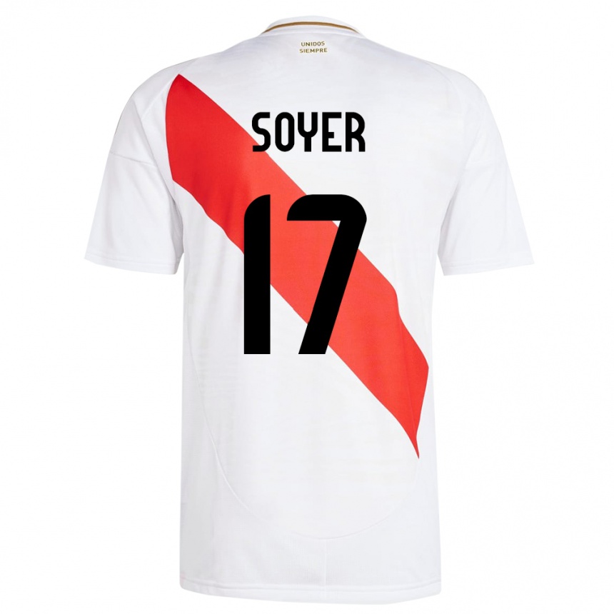 Men Football Peru Bassco Soyer #17 White Home Jersey 24-26 T-Shirt Australia