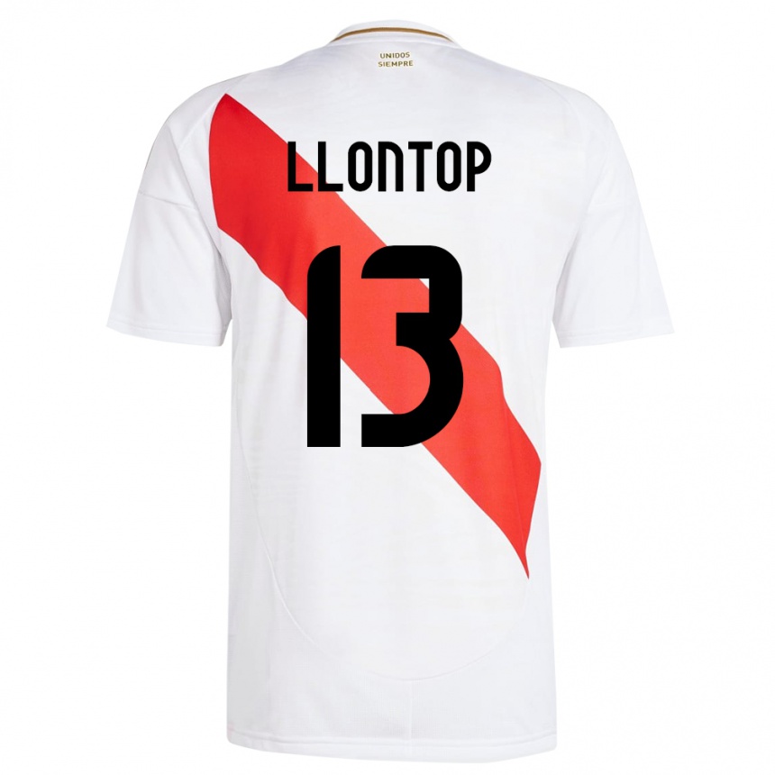 Men Football Peru Mathías Llontop #13 White Home Jersey 24-26 T-Shirt Australia