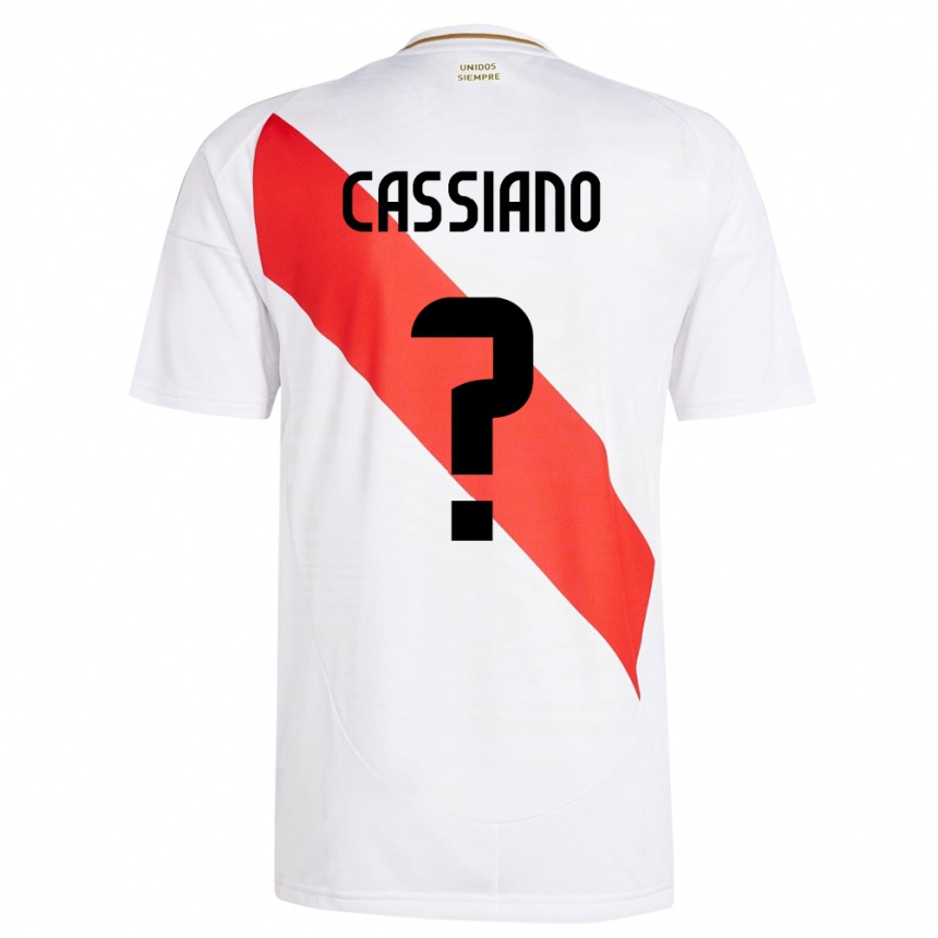 Men Football Peru Franshesko Cassiano #0 White Home Jersey 24-26 T-Shirt Australia