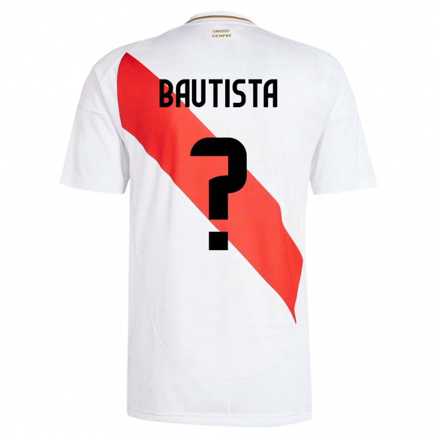 Men Football Peru César Bautista #0 White Home Jersey 24-26 T-Shirt Australia