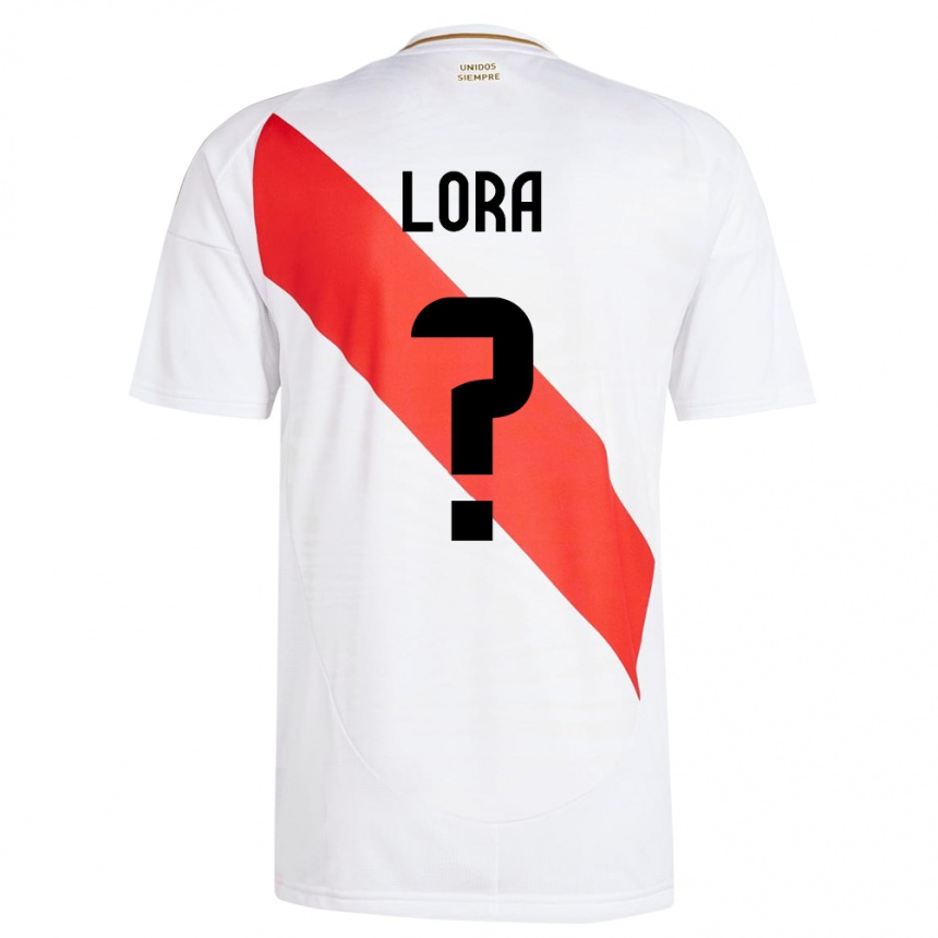 Men Football Peru Fabrizio Lora #0 White Home Jersey 24-26 T-Shirt Australia