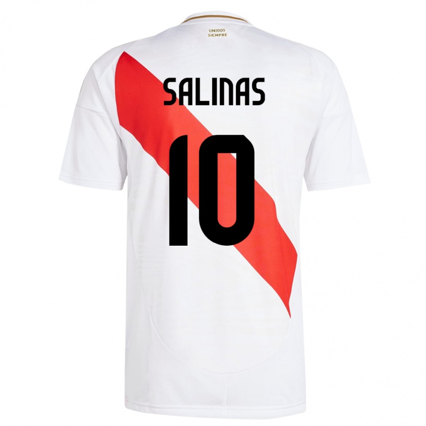 Men Football Peru Thiago Salinas #10 White Home Jersey 24-26 T-Shirt Australia