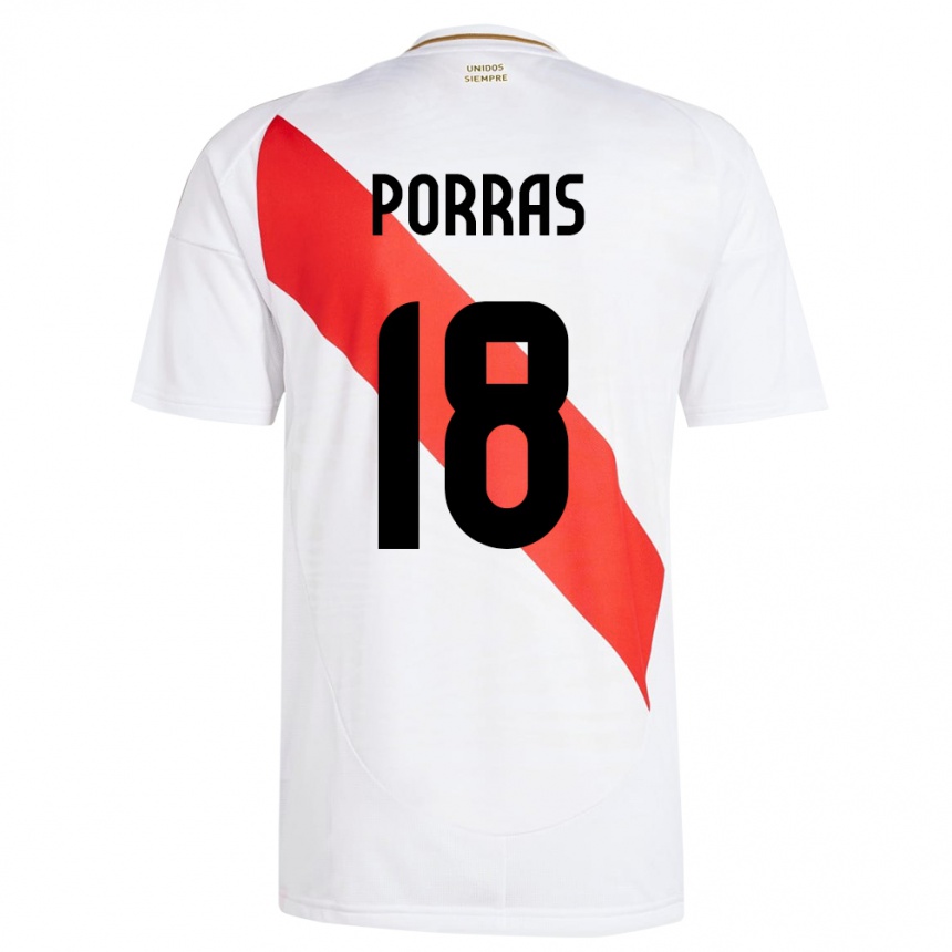 Men Football Peru Sashenka Porras #18 White Home Jersey 24-26 T-Shirt Australia