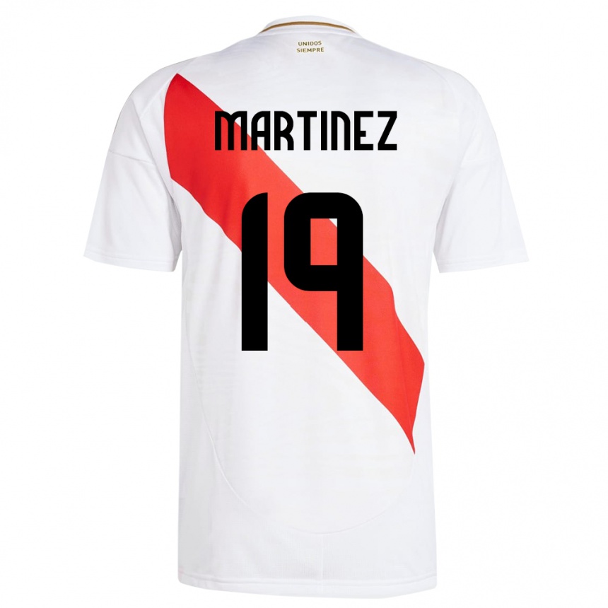 Men Football Peru Nahomi Martínez #19 White Home Jersey 24-26 T-Shirt Australia