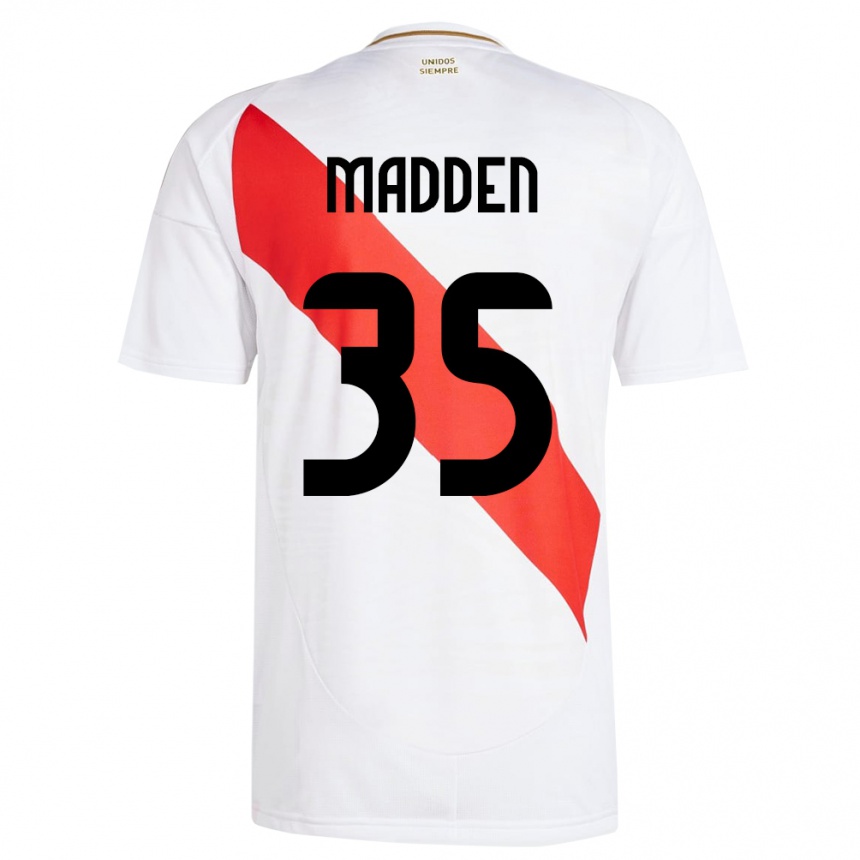 Men Football Peru Savannah Madden #35 White Home Jersey 24-26 T-Shirt Australia