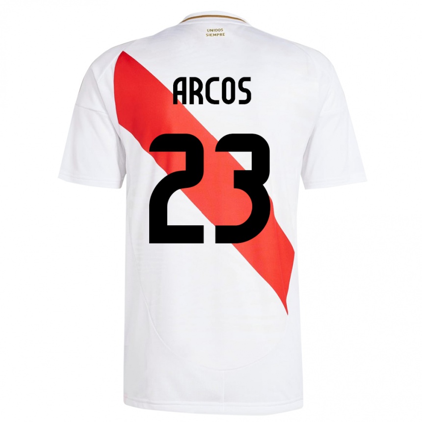 Men Football Peru Lucía Arcos #23 White Home Jersey 24-26 T-Shirt Australia