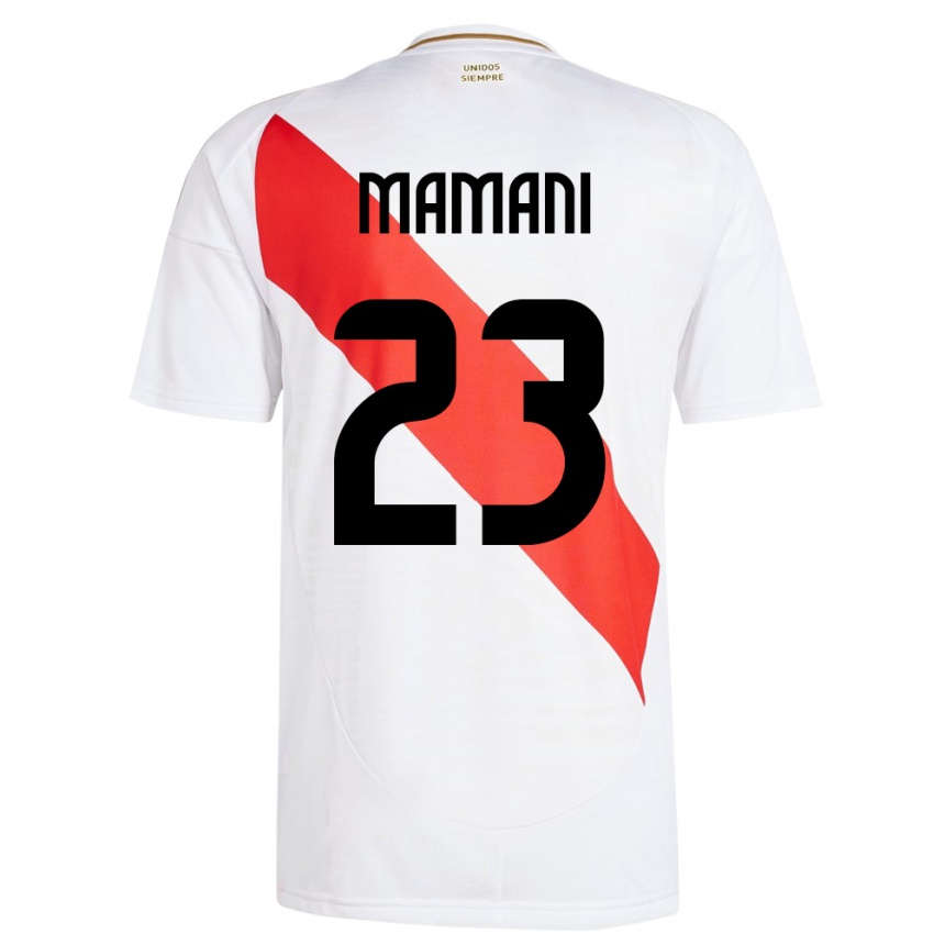 Men Football Peru Julia Mamani #23 White Home Jersey 24-26 T-Shirt Australia