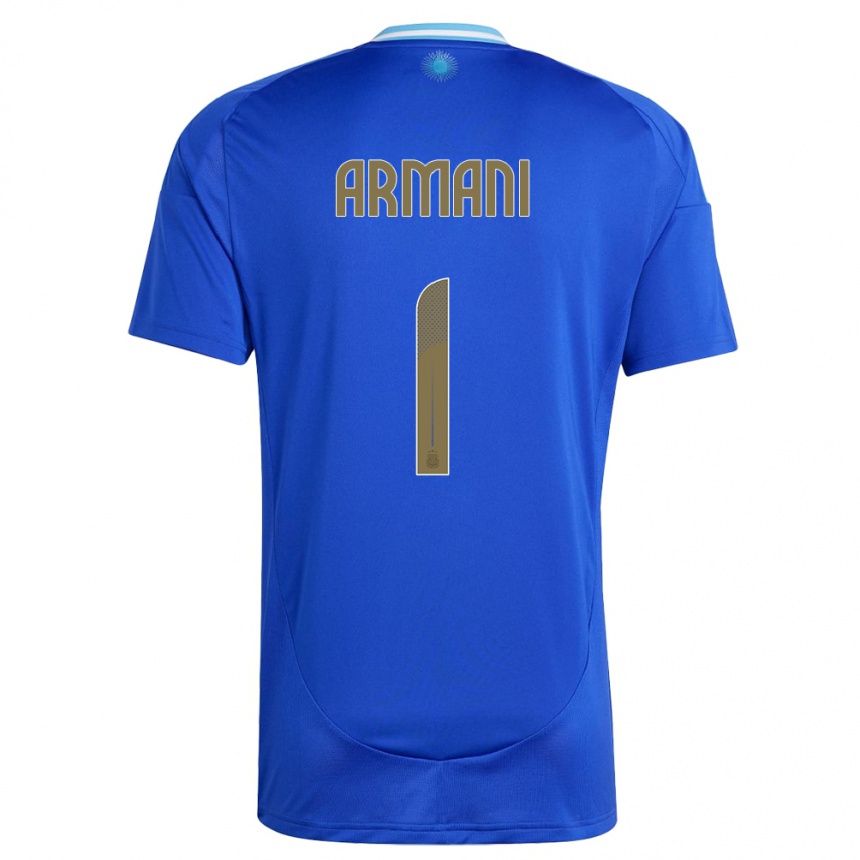 Men Football Argentina Franco Armani #1 Blue Away Jersey 24-26 T-Shirt Australia