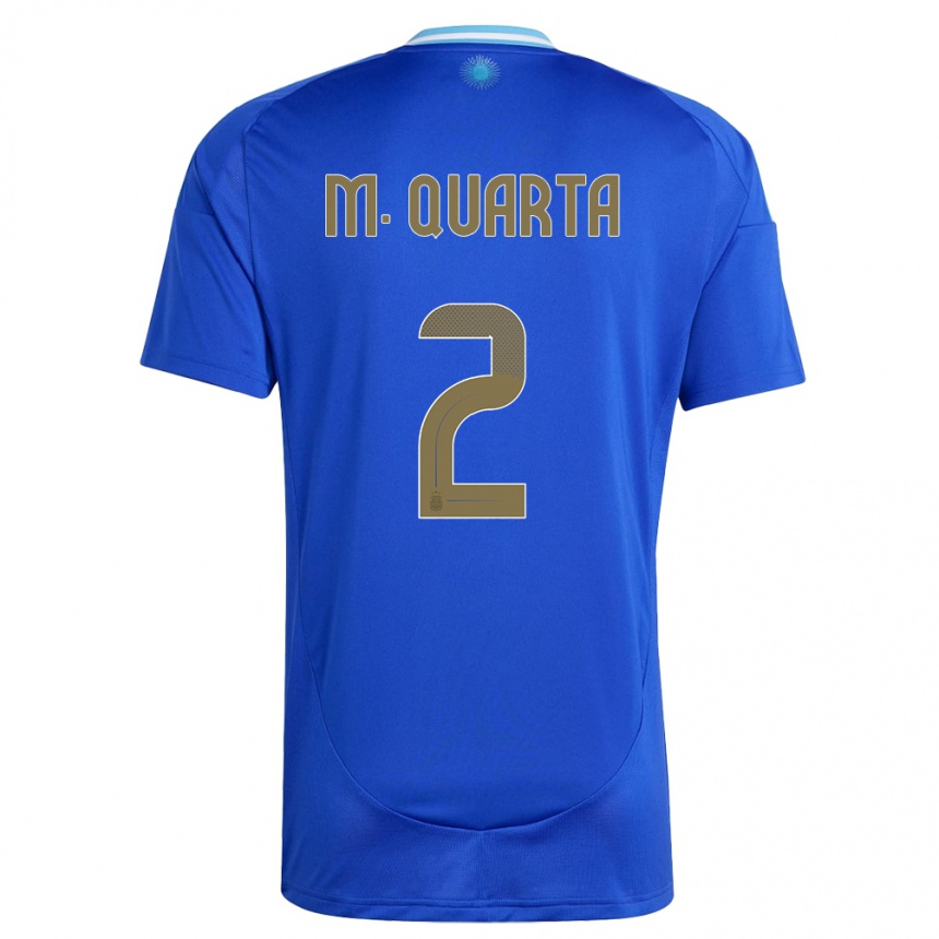 Men Football Argentina Lucas Martinez Quarta #2 Blue Away Jersey 24-26 T-Shirt Australia