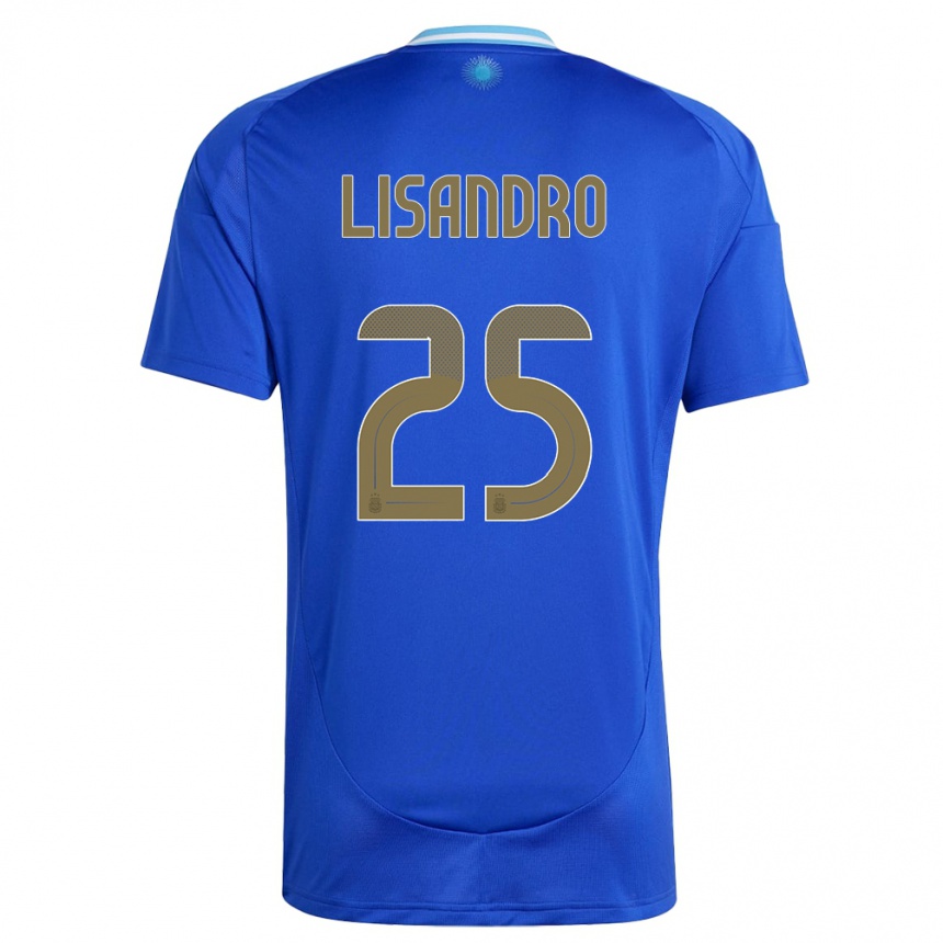 Men Football Argentina Lisandro Martinez #25 Blue Away Jersey 24-26 T-Shirt Australia