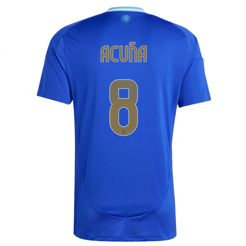 Men Football Argentina Marcos Acuna #8 Blue Away Jersey 24-26 T-Shirt Australia