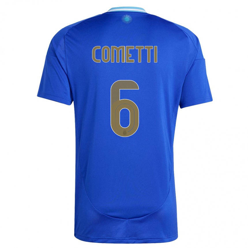 Men Football Argentina Aldana Cometti #6 Blue Away Jersey 24-26 T-Shirt Australia