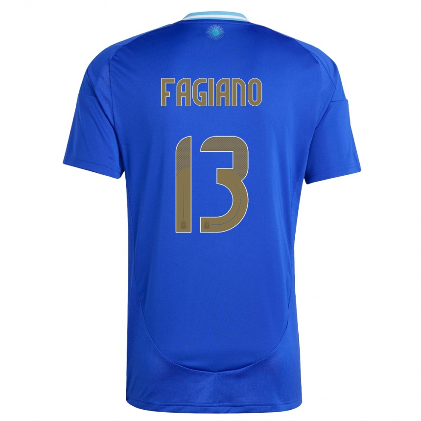 Men Football Argentina Paloma Fagiano #13 Blue Away Jersey 24-26 T-Shirt Australia