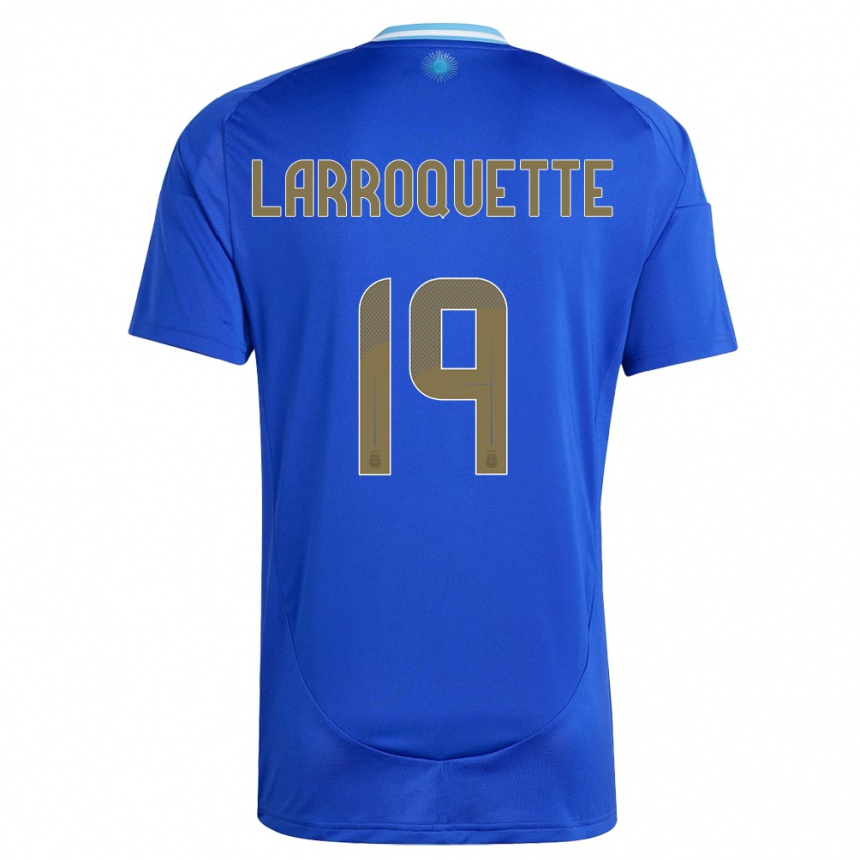 Men Football Argentina Mariana Larroquette #19 Blue Away Jersey 24-26 T-Shirt Australia