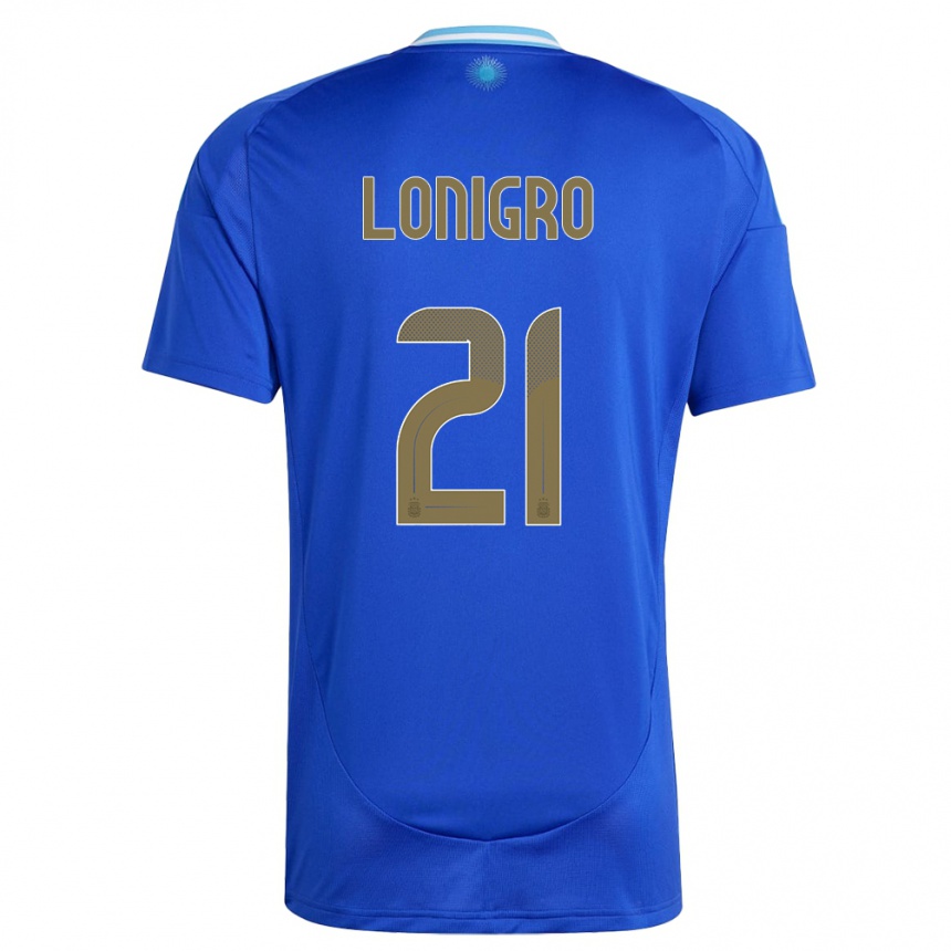 Men Football Argentina Erica Lonigro #21 Blue Away Jersey 24-26 T-Shirt Australia