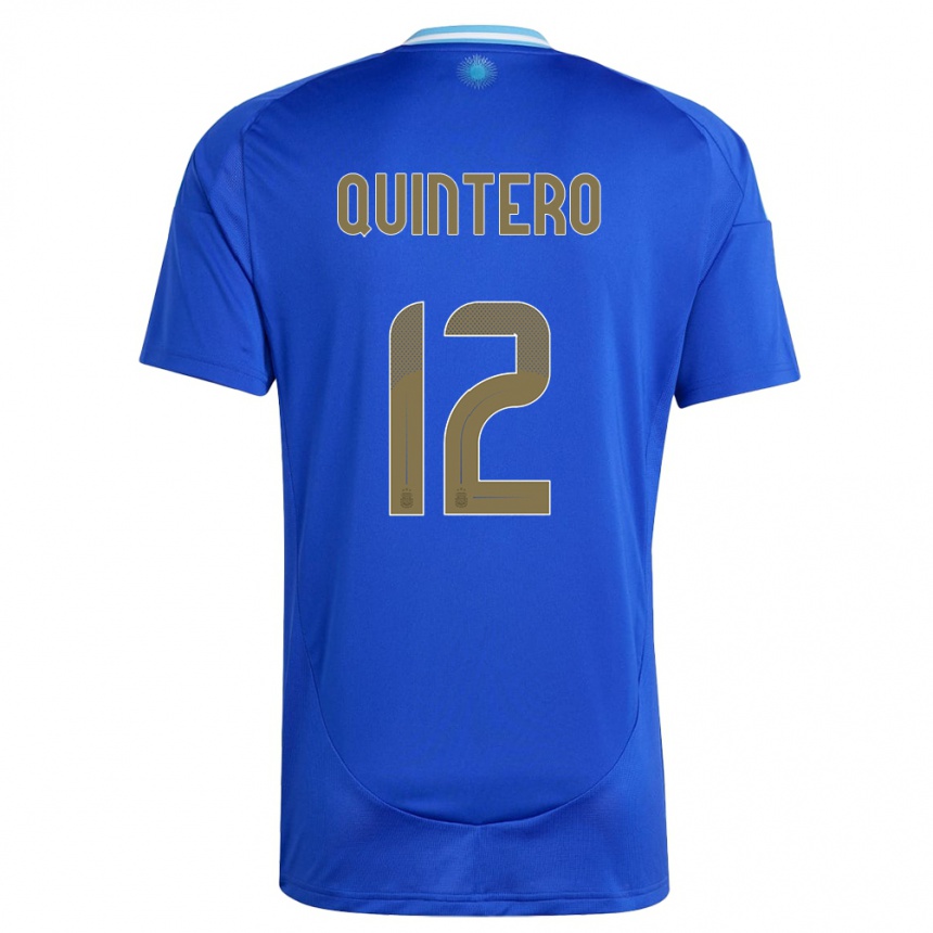 Men Football Argentina Valentino Quintero #12 Blue Away Jersey 24-26 T-Shirt Australia