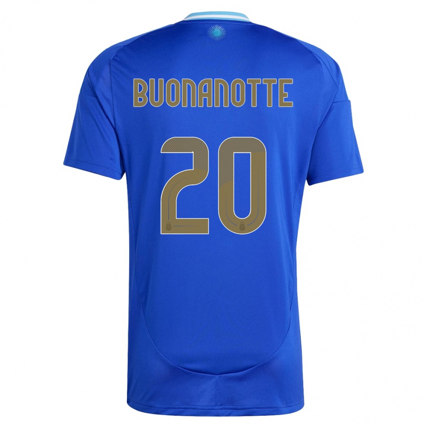 Men Football Argentina Facundo Buonanotte #20 Blue Away Jersey 24-26 T-Shirt Australia