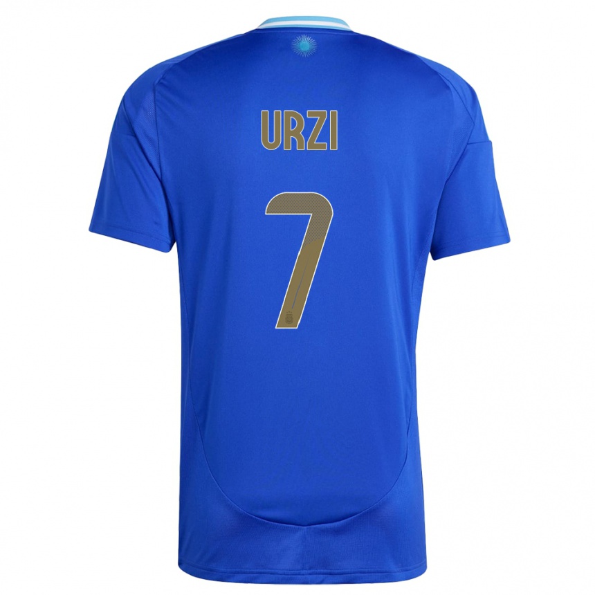 Men Football Argentina Agustin Urzi #7 Blue Away Jersey 24-26 T-Shirt Australia