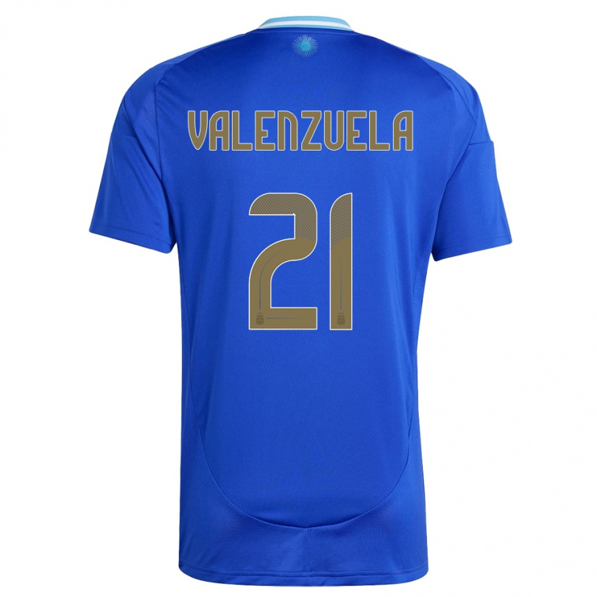 Men Football Argentina Fernando Valenzuela #21 Blue Away Jersey 24-26 T-Shirt Australia