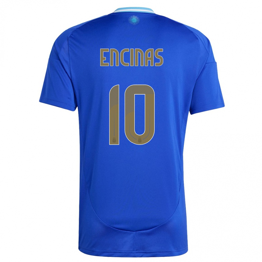 Men Football Argentina Axel Encinas #10 Blue Away Jersey 24-26 T-Shirt Australia