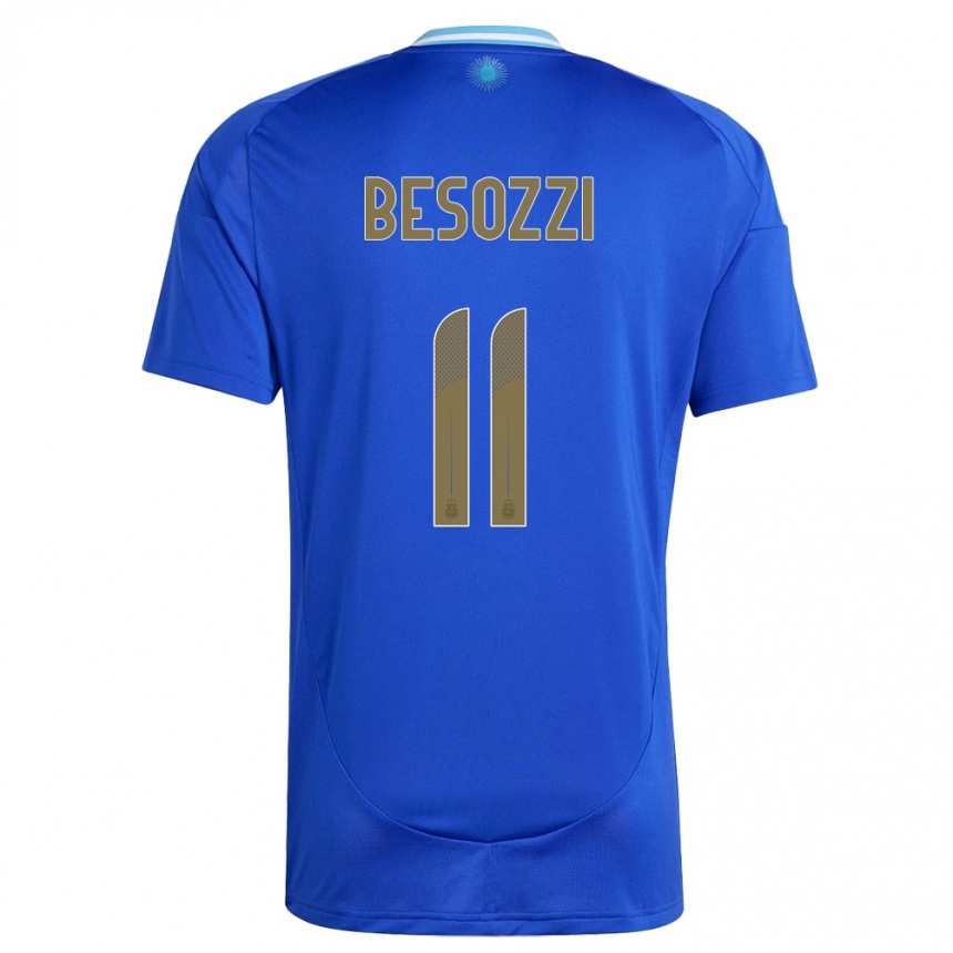 Men Football Argentina Lucas Besozzi #11 Blue Away Jersey 24-26 T-Shirt Australia