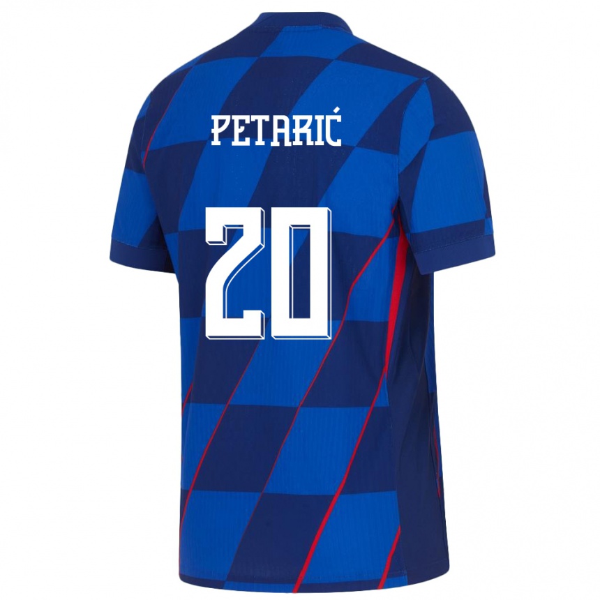 Men Football Croatia Nika Petaric #20 Blue Away Jersey 24-26 T-Shirt Australia