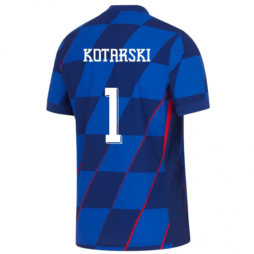 Men Football Croatia Dominik Kotarski #1 Blue Away Jersey 24-26 T-Shirt Australia