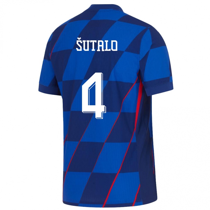 Men Football Croatia Bosko Sutalo #4 Blue Away Jersey 24-26 T-Shirt Australia