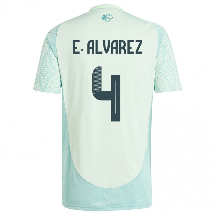 Men Football Mexico Edson Alvarez #4 Linen Green Away Jersey 24-26 T-Shirt Australia